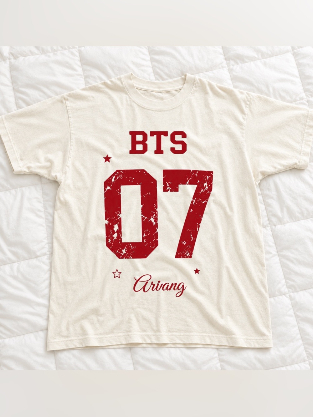 Off White Arirang BTS 07 T‑Shirt - Vintage Metal Style Gift for Fan